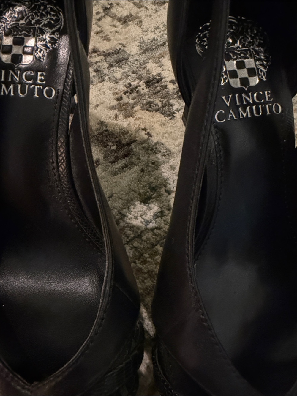 Vince Camuto Black Pointed Pumps with Braided Straps - Picture 4 of 7